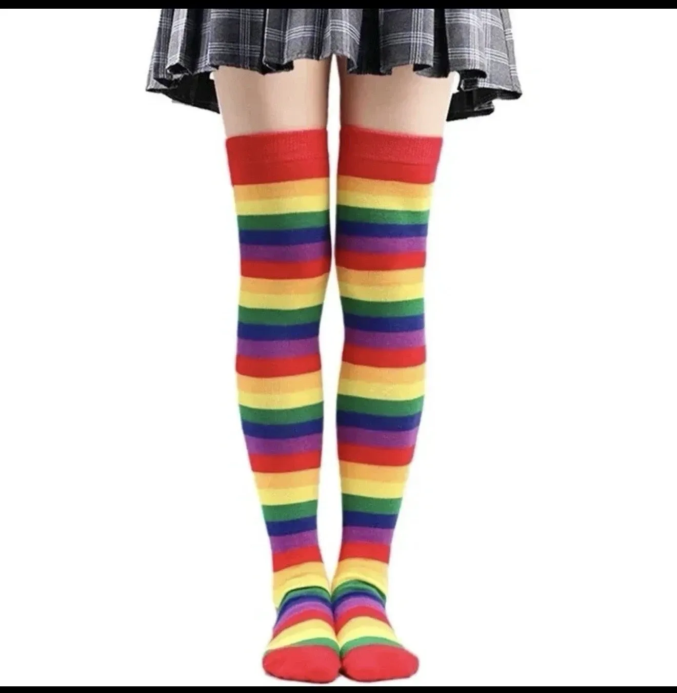 Rainbow Thigh High Socks LGBTQ